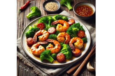 Honey Garlic Shrimp, Sausage & Broccoli Recipe