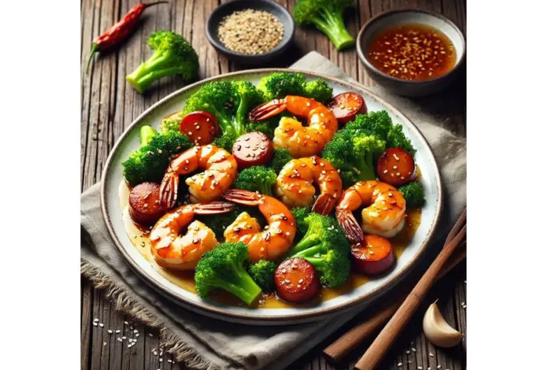 Honey Garlic Shrimp, Sausage & Broccoli Recipe