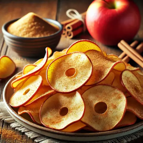 Air Fryer Apple Chips with Cinnamon Sugar