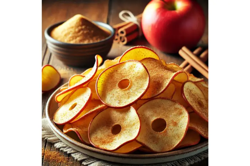 Air Fryer Apple Chips with Cinnamon Sugar