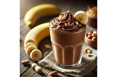Chocolate Peanut Butter Banana Smoothie