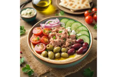 Mediterranean Tuna & Hummus Bowl