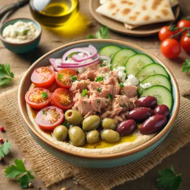 Mediterranean Tuna & Hummus Bowl
