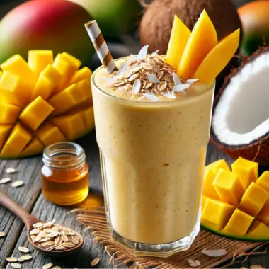 Mango Coconut Oat Smoothie Recipe