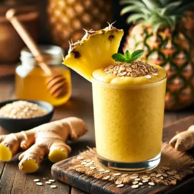Pineapple Ginger Oat Smoothie