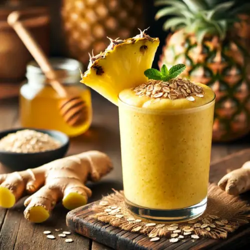 Pineapple Ginger Oat Smoothie