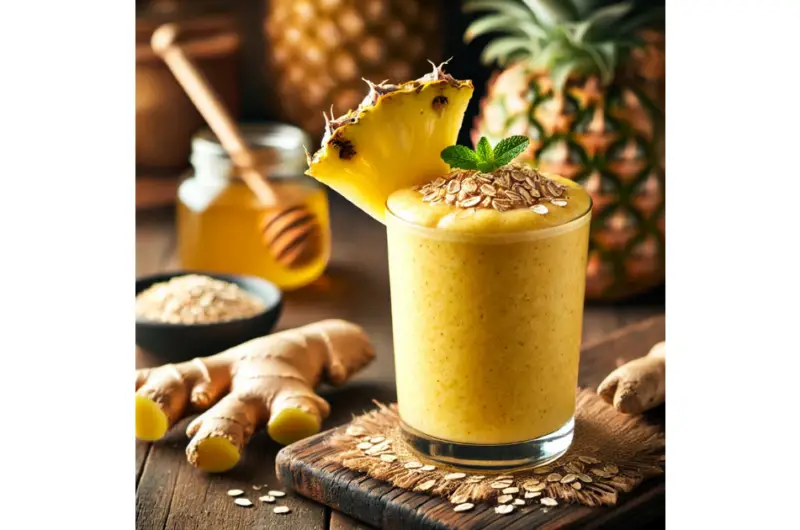 Pineapple Ginger Oat Smoothie