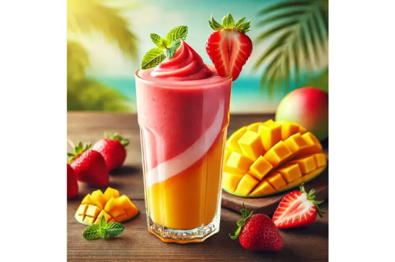 Tropical Strawberry Mango Smoothie Recipe
