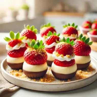 Mini Cheesecake-Stuffed Strawberries Recipe