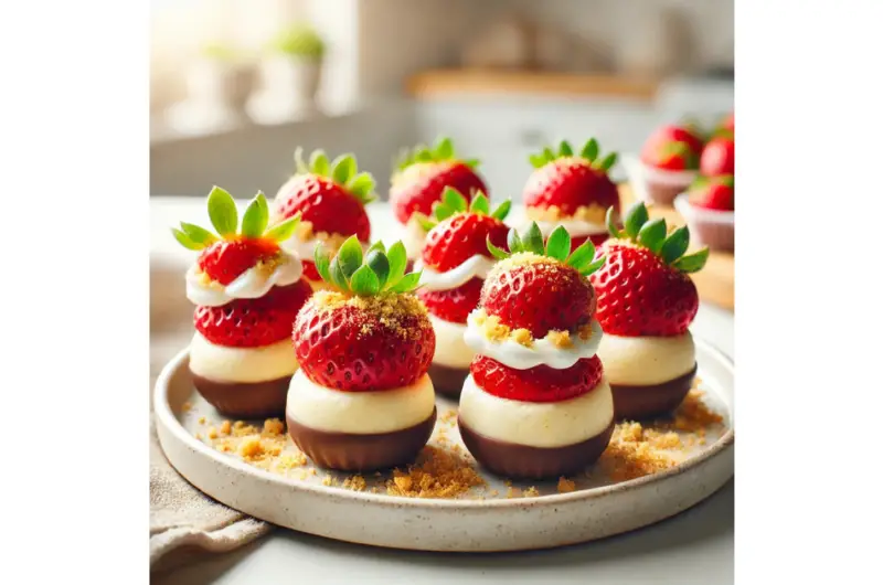 Mini Cheesecake-Stuffed Strawberries Recipe