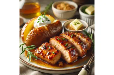 Honey Garlic Pork & Baked Potatoes: A Sweet and Savory Comfort Meal