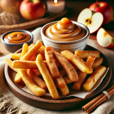 Apple Fries with Caramel Cream Dip Recipe