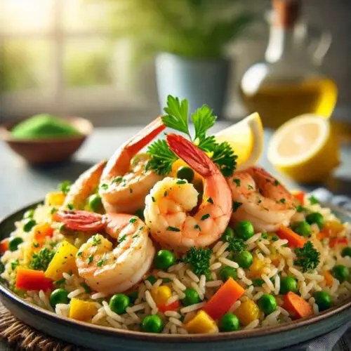 Garlic Shrimp & Veggie Rice
