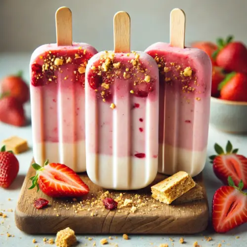 Vegan Strawberry Cheesecake Popsicles Recipe
