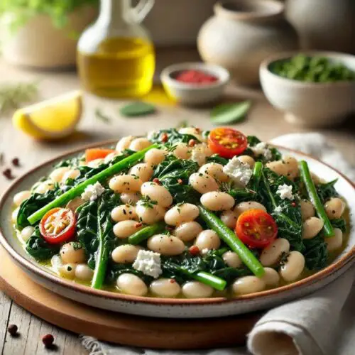 Mediterranean White Beans & Greens
