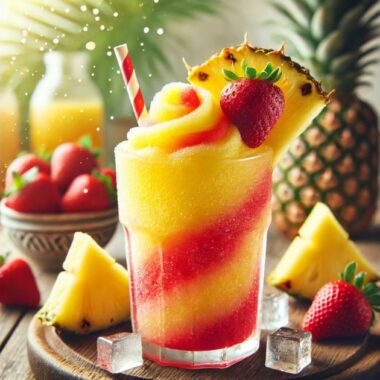 Pineapple Strawberry Swirled Slushies Recipe