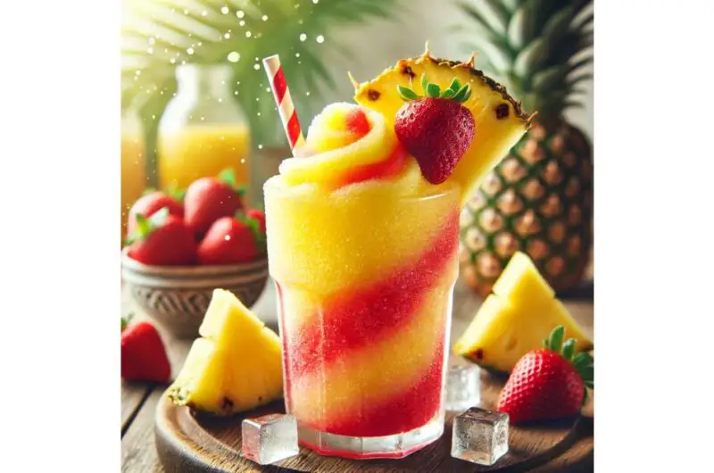 Pineapple Strawberry Swirled Slushies Recipe
