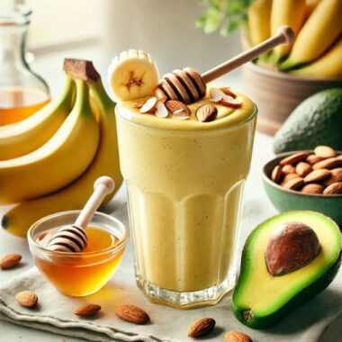 Almond, Banana, Avocado Smoothie With Honey Recipe