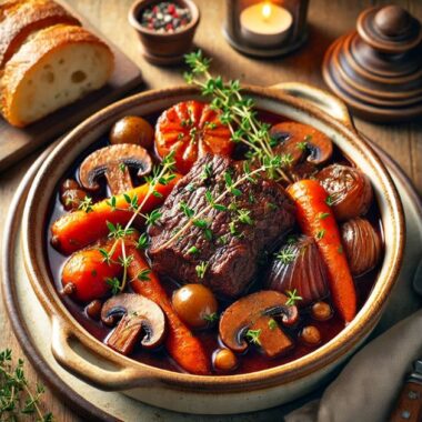 Boeuf au Vin Rouge à la Mijoteuse Recipe