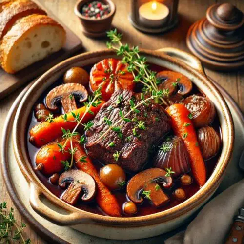 Boeuf au Vin Rouge à la Mijoteuse Recipe